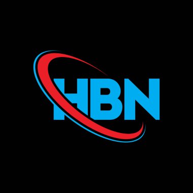 HBN logosu. HBN mektubu. HBN harf logosu tasarımı. Çember ve büyük harfli monogram logosuna bağlı HBN logosu. Teknoloji, iş ve emlak markası için HBN tipografisi.
