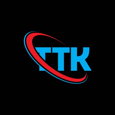 TTK logosu. TTK mektubu. TTK mektup logosu tasarımı. Çember ve büyük harfli monogram logosuna bağlı TTK logosu. Teknoloji, iş ve emlak markası için TTK tipografisi.
