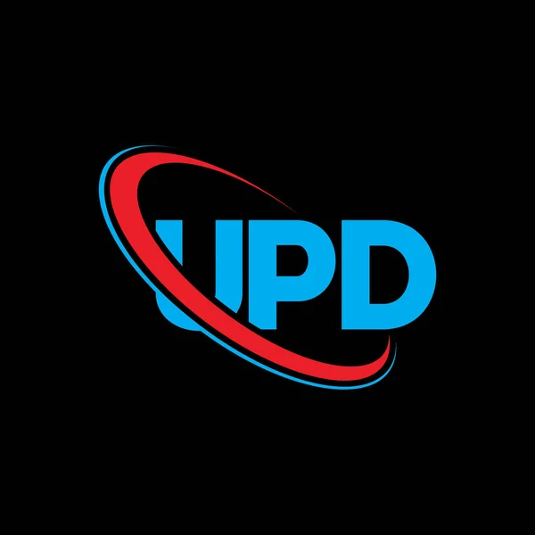 Logotipo Upd Carta Upd Desenho Logotipo Carta Upd Iniciais Logotipo — Vetor de Stock