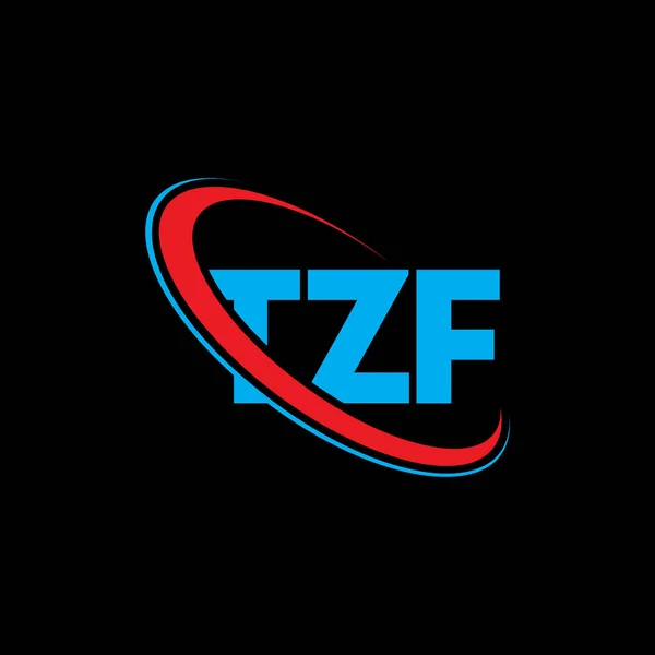 Λογότυπο Tzf Γράμμα Από Tzf Σχεδιασμός Λογότυπου Γραμμάτων Tzf Αρχικό — Διανυσματικό Αρχείο