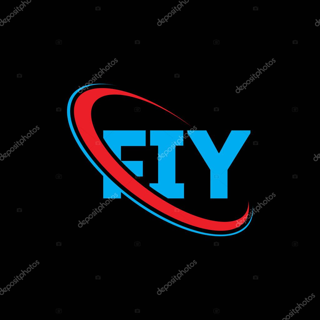 Logo Fiy. Carta Fiy. Diseño Del Logotipo De La Letra Fiy. Inicial Logo 