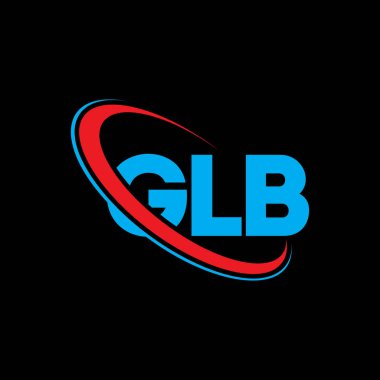 GLB logosu. GLB harfi. GLB harfli logo tasarımı. Çember ve büyük harfli monogram logosuyla birleştirilmiş GLB logosu. Teknoloji, iş ve emlak markası için GLB tipografisi.