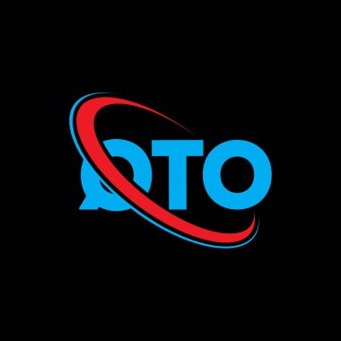 QTO logosu. QTO mektubu. QTO harfi logo tasarımı. Çember ve büyük harfli monogram logosuna bağlı baş harfler QTO logosu. Teknoloji, iş ve emlak markası için QTO tipografisi.