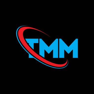 TMM logosu. TMM mektubu. TMM mektup logosu tasarımı. Çember ve büyük harfli monogram logosuna bağlı TMM logosu. Teknoloji, iş ve emlak markası için TMM tipografisi.