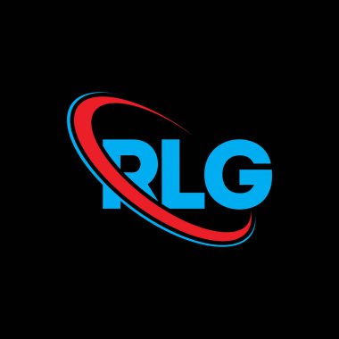 RLG logosu. RLG harfi. RLG harfli logo tasarımı. Çember ve büyük harfli monogram logosuna bağlı RLG logosu. Teknoloji, iş ve emlak markası için RLG tipografisi.