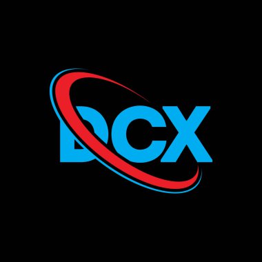 DCX logosu. DCX mektubu. DCX harf logosu tasarımı. Çember ve büyük harfli monogram logosuna bağlı baş harfler. Teknoloji, iş ve emlak markası için DCX tipografisi.