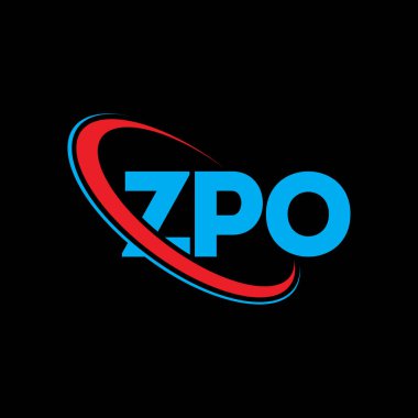 ZPO logosu. ZPO mektubu. ZPO harf logosu tasarımı. Çember ve büyük harfli monogram logosuna bağlı ZPO logosu. Teknoloji, iş ve emlak markası için ZPO tipografisi.