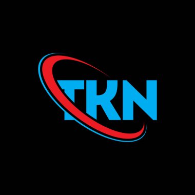 TKN logosu. TKN mektubu. TKN harf logosu tasarımı. Çember ve büyük harfli monogram logosuna bağlı TKN logosu. Teknoloji, iş ve emlak markası için TKN tipografisi.
