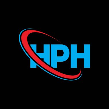 HPH logosu. HPH mektubu. HPH harf logosu tasarımı. Çember ve büyük harfli monogram logosuna bağlı HPH logosu. Teknoloji, iş ve emlak markası için HPH tipografisi.