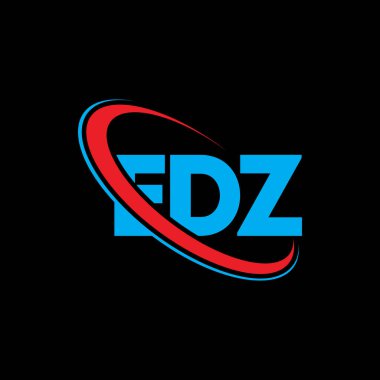 EDZ logosu. EDZ mektubu. EDZ harf logosu tasarımı. Çember ve büyük harfli monogram logosuyla EDZ logosunun baş harfleri. Teknoloji, iş ve emlak markası için EDZ tipografisi.