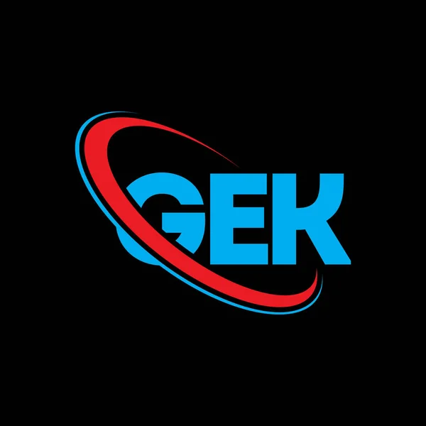 Logo Gek List Gek Projekt Logo Litery Gek Inicjały Logo — Wektor stockowy