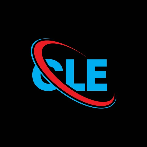 Cle Logo Cle Brief Design Des Cle Schriftzugs Initialen Cle — Stockvektor