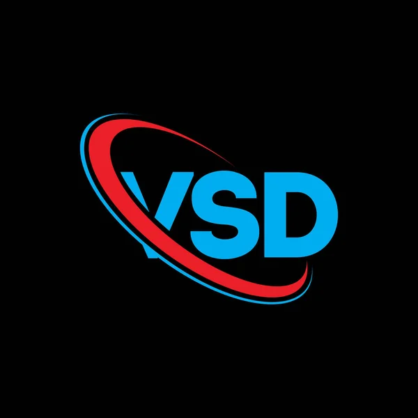 Logo Vsd Carta Vsd Diseño Del Logotipo Carta Vsd Logotipo — Archivo Imágenes Vectoriales
