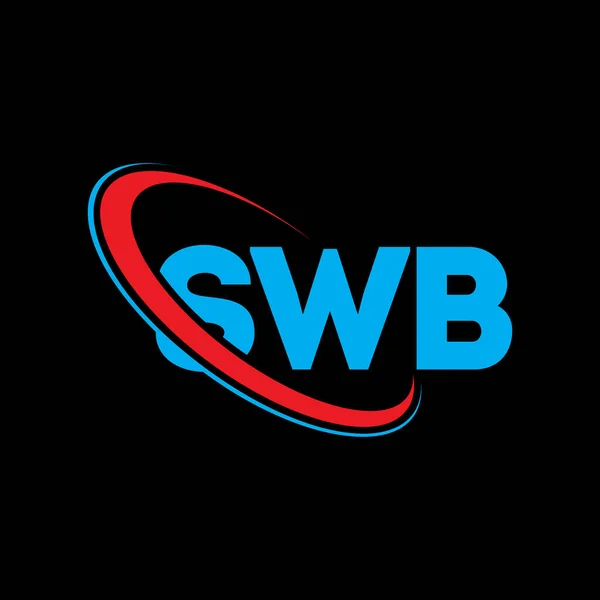 Logo Swb Carta Swb Diseño Del Logotipo Letra Swb Inicial — Vector de stock