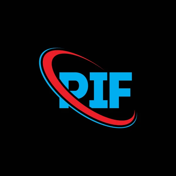 Pif Logotyp Pif Brev Pif Bokstäver Logotyp Design Initialer Pif — Stock vektor