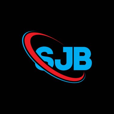 SJB logosu. SJB mektubu. SJB harfli logo tasarımı. Çember ve büyük harfli monogram logosuyla birleştirilmiş SJB logosu. Teknoloji, iş ve emlak markası için SJB tipografisi.