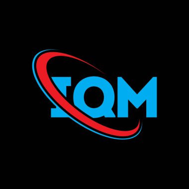 IQM logosu. IQM mektubu. IQM harf logosu tasarımı. Çember ve büyük harfli monogram logosuna bağlı ilk IQM logosu. Teknoloji, iş ve emlak markası için IQM tipografisi.