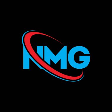 NMG logosu. NMG harfi. NMG harf logosu tasarımı. Çember ve büyük harfli monogram logosuna bağlı NMG logosu. Teknoloji, iş ve emlak markası için NMG tipografisi.