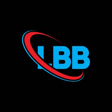 LBB logosu. LBB mektubu. LBB harfli logo tasarımı. Çember ve büyük harfli monogram logosuna bağlı ilk LBB logosu. Teknoloji, iş ve emlak markası için LBB tipografisi.