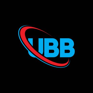 UBB logosu. UBB harfi. UBB harfli logo tasarımı. Çember ve büyük harfli monogram logosuyla birleştirilmiş UBB logosu. Teknoloji, iş ve emlak markası için UBB tipografisi.