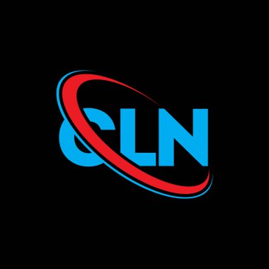 CLN logosu. CLN mektubu. CLN harf logosu tasarımı. Çember ve büyük harfli monogram logosuyla birleştirilmiş CLN logosu. Teknoloji, iş ve emlak markası için CLN tipografisi.