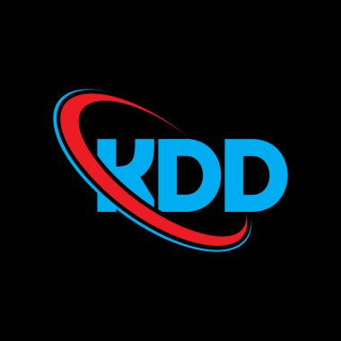 KDD logosu. KDD mektubu. KDD harfli logo tasarımı. Çember ve büyük harfli monogram logosuna bağlı baş harfler KDD logosu. Teknoloji, iş ve emlak markası için KDD tipografisi.