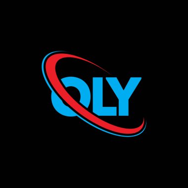 Tek logo. Tek mektup. Tek harfli logo tasarımı. Çember ve büyük harfli monogram logosuna bağlı OLY logosu. Teknoloji, iş ve emlak markası için OLY tipografisi.