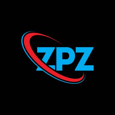 ZPZ logosu. ZPZ harfi. ZPZ harf logosu tasarımı. Çember ve büyük harfli monogram logosuna bağlı baş harfler ZPZ logosu. Teknoloji, iş ve emlak markası için ZPZ tipografisi.