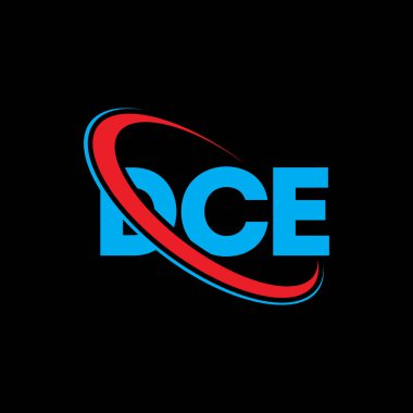 DCE logosu. DCE mektubu. DCE mektup logosu tasarımı. Çember ve büyük harfli monogram logosuna bağlı DCE logosu. Teknoloji, iş ve emlak markası için DCE tipografisi.