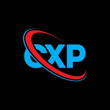 CXP logosu. CXP harfi. CXP harf logosu tasarımı. Çember ve büyük harfli monogram logosuyla birleştirilmiş CXP logosu. Teknoloji, iş ve emlak markası için CXP tipografisi.