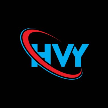HVY logosu. HVY mektubu. HVY harf logosu tasarımı. Çember ve büyük harfli monogram logosuyla HVY logosunun baş harfleri. Teknoloji, iş ve emlak markası için HVY tipografisi.