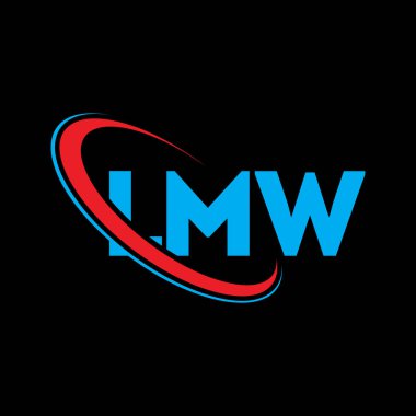 LMW logosu. LMW mektubu. LMW harfli logo tasarımı. Çember ve büyük harfli monogram logosuyla birleştirilmiş LMW logosu. Teknoloji, iş ve emlak markası için LMW tipografisi.