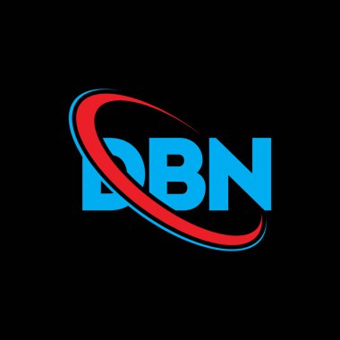 DBN logosu. DBN mektubu. DBN harf logosu tasarımı. Çember ve büyük harfli monogram logosuyla birleştirilmiş DBN logosu. Teknoloji, iş ve emlak markası için DBN tipografisi.