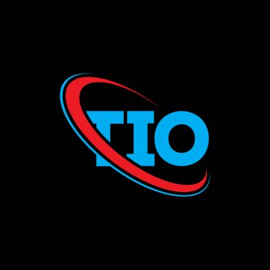 TIO logosu. TIO mektubu. TIO harf logosu tasarımı. Çember ve büyük harfli monogram logosuna bağlı ilk TIO logosu. Teknoloji, iş ve emlak markası için TIO tipografisi.