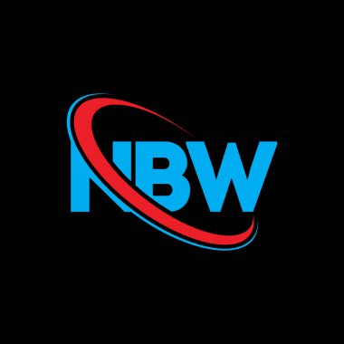 NBW logosu. NBW harfi. NBW harfli logo tasarımı. Çember ve büyük harfli monogram logosuna bağlı NBW logosu. Teknoloji, iş ve emlak markası için NBW tipografisi.