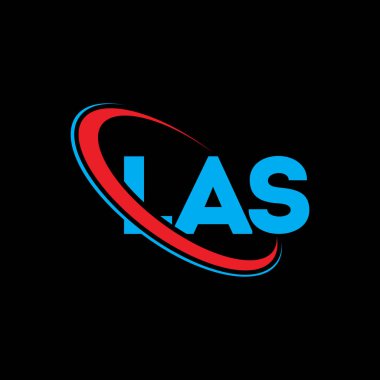 LAS logosu. LAS mektubu. LAS mektup logosu tasarımı. Çember ve büyük harfli monogram logosuna bağlı LAS logosu. LAS teknoloji, iş ve emlak markası tipografisi.