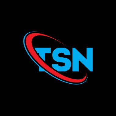 TSN logosu. TSN mektubu. TSN harf logosu tasarımı. Çember ve büyük harfli monogram logosuna bağlı TSN logosu. Teknoloji, iş ve emlak markası için TSN tipografisi.