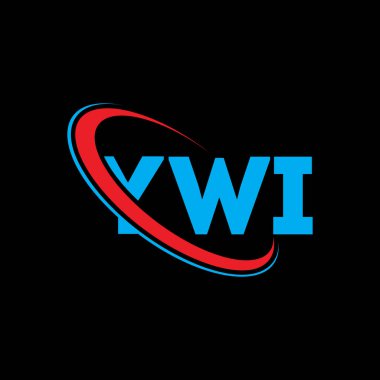 YWI logosu. YWI mektubu. YWI harf logosu tasarımı. Çember ve büyük harfli monogram logosuyla birleştirilmiş YWI logosu. YWI teknoloji, iş ve gayrimenkul markası tipografisi.
