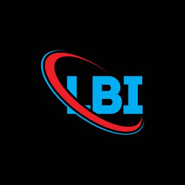 LBI logosu. LBI mektubu. LBI mektup logosu tasarımı. Çember ve büyük harfli monogram logosuna bağlı ilk LBI logosu. Teknoloji, iş ve emlak markası için LBI tipografisi.