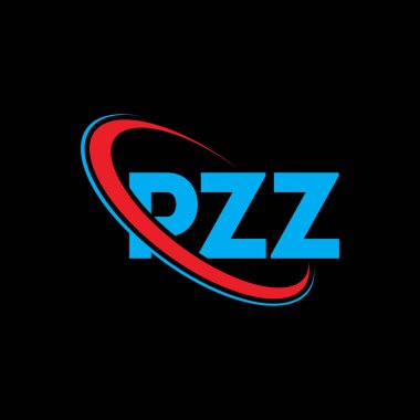 PZZ logosu. PZZ mektubu. PZZ harf logosu tasarımı. Çember ve büyük harfli monogram logosuna bağlı baş harfler PZZ logosu. Teknoloji, iş ve emlak markası için PZZ tipografisi.