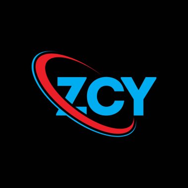 ZCY logosu. ZCY mektubu. ZCY harf logosu tasarımı. Çember ve büyük harfli monogram logosuna bağlı baş harfler ZCY logosu. Teknoloji, iş ve emlak markası için ZCY tipografisi.