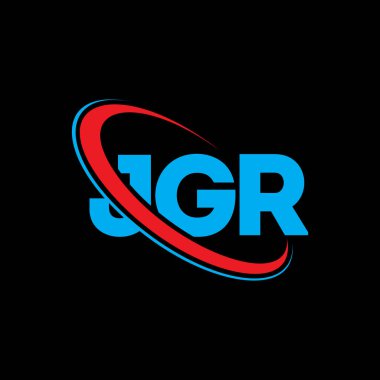 JGR logosu. JGR mektubu. JGR harf logosu tasarımı. Çember ve büyük harfli monogram logosuna bağlı baş harfler JGR logosu. Teknoloji, iş ve emlak markası için JGR tipografisi.
