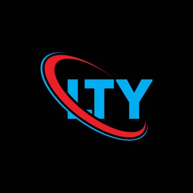 LTY logosu. LTY mektubu. LTY mektup logosu tasarımı. Çember ve büyük harfli monogram logosuna bağlı ilk LTY logosu. Teknoloji, iş ve emlak markası için LTY tipografisi.