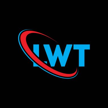 LWT logosu. LWT mektubu. LWT harf logosu tasarımı. Çember ve büyük harfli monogram logosuna bağlı ilk LWT logosu. Teknoloji, iş ve emlak markası için LWT tipografisi.