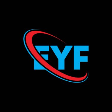 EYF logosu. EYF mektubu. EYF mektup logosu tasarımı. Çember ve büyük harfli monogram logosuyla EYF logosunun baş harfleri. Teknoloji, iş ve emlak markası için EYF tipografisi.