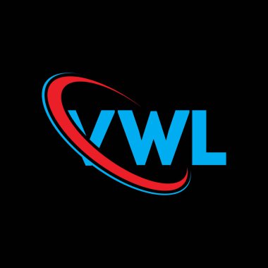 VWL logosu. VWL mektubu. VWL harf logosu tasarımı. Çember ve büyük harfli monogram logosuna bağlı VWL logosu. Teknoloji, iş ve emlak markası için VWL tipografisi.