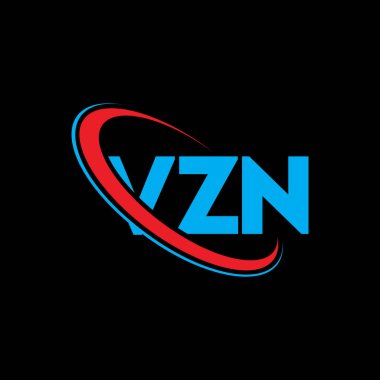 VZN logosu. VZN mektubu. VZN harf logosu tasarımı. Çember ve büyük harfli monogram logosuna bağlı baş harfler VZN logosu. Teknoloji, iş ve emlak markası için VZN tipografisi.