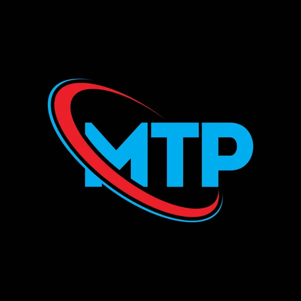 Logo Mtp Dopis Mtp Návrh Loga Mtp Písmene Iniciály Logo — Stockový vektor