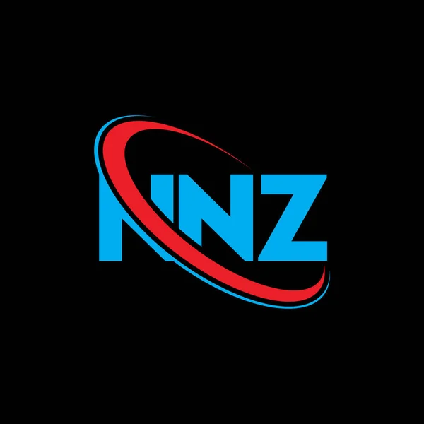 Logo Nnz Lettera Nnz Logo Lettera Nnz Design Iniziali Logo — Vettoriale Stock