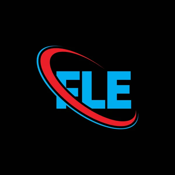 Logotipo Fle Carta Fle Diseño Del Logotipo Letra Fle Logotipo — Vector de stock